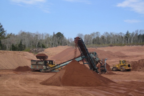 A local sand extraction operation.